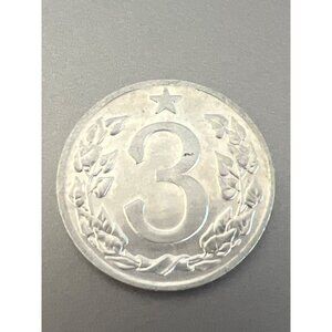 Czechoslovakia 3 Hellers Coin 1963 Lion Crest Collectible Vintage Currency